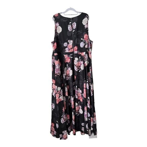 Torrid Dress Womens Plus Size 26 Black Floral Event Flowy Maxi Cottagecore Party - Picture 2 of 16